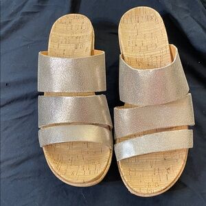 Kork-Ease Metallic Slide Sandals